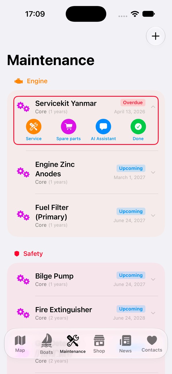 Wartung dokumentieren in der Skipily App
